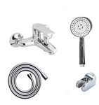 Aquieen Hot & Cold Wall Mounted Bathtub Mixer (with Hand Shower)