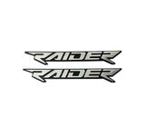Digital Craft 3D Chrome Plated Both Sides Monogram Compatible for TVS Raider 125 [ Pack of 2 ]