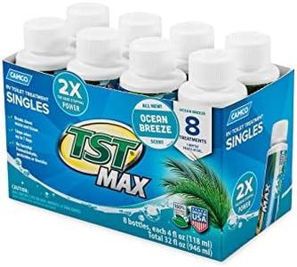 Camco TST MAX Ocean Scent Singles - Eliminates Odors and Aids in Breaking Down Holding Tank Waste - Includes (8) 4oz. Bottles (41610)