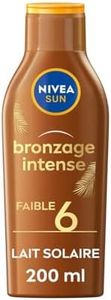 NIVEA SUN - Lait Solaire Bronzage Intense FPS 6 - Protection & Teint Hâlé - Extrait De Carotène & Vitamine E - Sans Autobronzant - Formule Légère & Non Grasse - Peaux Normales - 200 ml