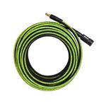 AVA 12 Metre Steel Reinforced Extension Hose for Pressure Washers, P30-P90, Male Female Connect Fittings, Compatible with Bosch Aquatak, Black