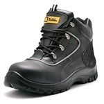 Black Hammer Mens Safety Boots Steel Toe Cap S3 SRC Work Shoes Ankle Leather 7752 (9 UK) Black