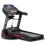 PowerMax Fitness TDM-96M 4HP DC Treadmill for Home | 110KG Max User | 14km/hr Top Speed, 4-Level Manual Incline | Bluetooth for app, Speaker, Mp3 | Massager, Foldable Cardio Machine, LCD Display