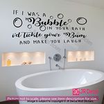 If I was A Bubble id tickle your bum and make you laugh - Inspiring Quote of Love Removable Vinyl Wall Art Stickers Romantic quotes vinyl wall decals Funny Bathroom decor