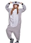 WOTOGOLD Animal Cosplay Costume Koala Unisex Adult Pajamas Gray S