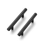 30 Pack | 5'' Cabinet Pulls Matte Black Stainless Steel Kitchen Drawer Pulls Cabinet Handles 5”Length, 3” Hole Center