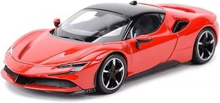 SPEN CANDELS Ferrari Metal CAR,Toy Vehicle Metal Pull Back Die-Cast Car Model Car with Openable Doors, Light and Sound for Kids Adults Gift,Diwali Gifts, Birthday Gift (RED)