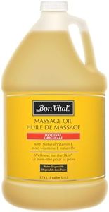 Bon Vital' Original Massage Oil for a Versatile Massage Foundation to Relax Sore Muscles and Repair Dry Skin, Best Massage Oil on Market, Unbeatable Consistency and Quality, 1 Gal, Label may Vary