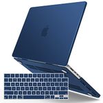 IBENZER Case for MacBook Pro 14 Inch Case 2024 2023 M3 A2918 A2992 M2 A2779 M1 A2442 Pro/Max,Hard Shell Case with Keyboard Cover for Mac Pro 14(2024-2021), Navy Blue, T14NVBL+1