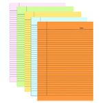 Lakeer A4 Size Ruled Paper-Single Side Ruled | 5 Colours-Pack of 50 Sheets | for Project/Assignment/Practical/Homework