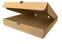 50 x Plain Pizza Boxes, Takeaway Pizza Box, Strong Postage Boxes 12 inch Brown