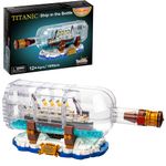 Allupal Titanic Ship in a Bottle Creator Expert Building Kit, Collectible Display Model Set, Creative Gift Toy for Adults and Teens Age 12+ (1000 Pieces)