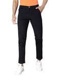 72 Degree Men's Slimfit Casual Pants/Chinos (in, Numeric, 33, Regular, Black)