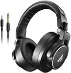 MAONO Studio Monitor Mixing DJ Headphones, 50mm Driver Professional Over Ear Wired Headset with 3.5mm to 6.35mm Jack for Guitar AMP, Piano, Music Production, Keyboard, Recording, Podcast, MH700 Black