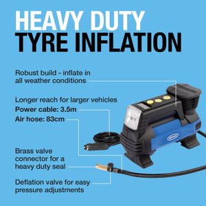 RING Heavy Duty Digital Tyre Inflator – Portable Air Compressor