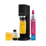 SodaStream MIX™, Sparkling Drink maker & Soda Maker, Carbonates Any Drink, With 1L Dishwasher Safe Carbonating Bottle and 1 CO2 Cylinder/Carbonator, Makes Up To 60L* Drinks, Black