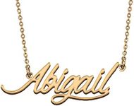 HUAN XUN Dainty Abigail Name Neckla
