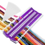 50 Positions Floss Organizer for Embroidery Floss Storage, Plastic Foam Sewing Thread Organizer Embroidery Thread Holder with 15 Pcs Replaceable Paper Card Sewing Needle