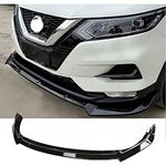 PYEBE Car Front Bumper Splitter for Nissan X-Trail XTRAIL 2017-2020, Abs Front Chin Lip Spoiler Diffuser Protector Body Kit Spoiler Anti-Collision Front Lower Air Dams Guard Cover Lip