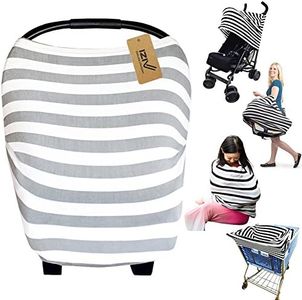 iZiv Ultrasoft 4-in-1 Multi-use Baby Stretchy Cover Car Seat Canopy/Nursing Cover/Shopping Cart Cover/Infinity Scarf Baby (Color-4)