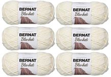 Bernat Blanket Yarn (6-Pack) Super Bulky #6 5.3 oz 108 Yds ea (Vintage White 6PK)