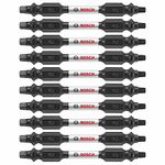 BOSCH ITDESQ225B 10-Pack 2-1/2 in. Square #2 Impact Tough Double-Ended Screwdriving Bits