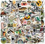 100Pcs Duck Hunting Stickers, Go Hunting Camo Adventure Vinyl Waterproof Sticker Decals for Water Bottle, Helmet, Laptop, Phone, Skateboard, Car, Bumper, Gifts for Hunting Birthday Party Supplies