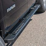 ARIES 2074112 Black Steel Rocker Step Guard Running Boards, Select Ram 1500 Crew Cab, 3 inch