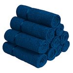 Story@Home Face Towel | 450 GSM | Pack of 10 | Navy Blue | 30 x 30 cm | 100% Cotton | Super Absorbent | Ideal as Kitchen Towel | Face Towel for Men | Face Towel for Women | Perfect for Everyday Use