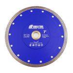 SHDIATOOL Diamond Mesh Turbo Saw Blade 7 Inch for Tile Porcelain Ceramic Marble Brick with X Continuous Rim Segment