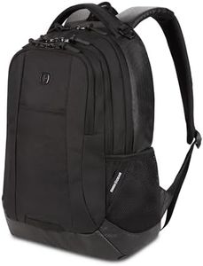 SWISSGEAR Cecil Laptop Backpack Fits up to 16-Inch Laptop, Daypack for Travel and Work, Black Hex, 18-Inch