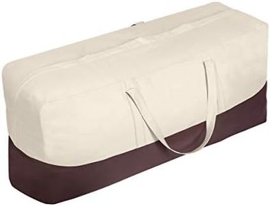 Vailge Outdoor Cushion Storage Bag Water-Resistant Patio Cushion Cover Storage Bag，Dustproof Christmas Tree Storage Bag Rectangular Patio Storage Bag for Outdoor Cushions - Standard,Beige & Brown