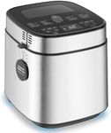 LCKSMAL 2.5LB Bread Maker with Built-in Electronic Scale, 25-in-1 Bread Machine, Beginner-Friendly with Adjustable Baking & Fermentation, Non-Stick Easy-Clean Pan, Quiet, 15H Delay, Recipes, White
