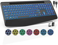 Wireless Keyboard with 7 Colored Ba