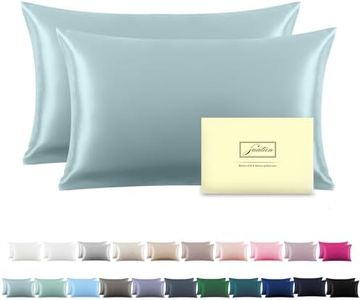 Silk Pillowcase for Hair and Skin, Soft, Breathable and Sliky Pillow Case, Both Sides Natural Mulberry Silk Pillowcases with Hidden Zipper (Standard Size 20"X 26")