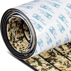 OCEANBROAD Self-Adhesive Camouflage Boat Flooring Sheet 48''x16.8'‘ Faux Teak EVA Foam Marine Non-Slip Pad Camo Decking for MotorBoats Yacht Helm Pad Jon Boat Floor, Camouflage Brown