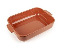 Peugeot - Appolia Rectangular Oven Dish - Ceramic Baker with Handles - Terracotta, 10 x 8 x 2.5 inches, (61081)