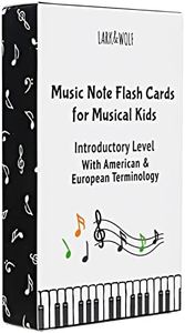 Learn to Read Music Flashcards by Lark & Wolf. 56 Large Size Music Note Theory Flashcards for Kids Piano Guitar Flute Violin Saxophone.