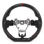 Gorgeri Carbon Fiber Steering Wheel Nappa Preforated Leather W/Red Stitching Fit for Replacement for Subaru WRX/STI 2015-2020