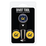 Team Golf NCAA California Golden Bears Divot Tool Pack with 3 Golf Ball Markers Divot Tool with 3 Golf Ball Markers Pack, Markers are Removable Magnetic Double-Sided Enamel