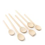 tuuli Kitchen - 6-Piece Wooden Spoons Cooking Utensils Set, Specially Designed Solid Beechwood Kitchen Spoons, Durable Wooden Utensils for Everyday Use