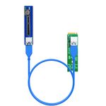 GLOTRENDS UEX108 600mm M.2 to PCIe X4 Riser Cable (PCIe 3.0 X1 Speed),for PCIe WiFi Card, M.2 PCIe Card, USB PCIe Card, Sound Card, etc