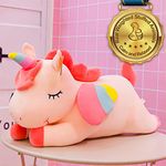 Allike Weighted Stuffed Animals 24" 4 lbs Unicorn for Kids, Large Heavy Weighted Plush Animals, Great for Adults, Youth