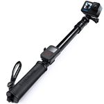 SANDMARC Pole - Black Edition: 42-103 cm Waterproof Extension Pole (Selfie Stick) Compatible with GoPro Hero 13, 12, 11, 10, 9 & More - with Remote Clip (Mount)