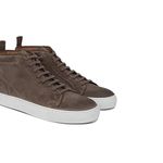 Costoso Italiano Men's High Top Navy Beige Suede Leather Lace Up High Sneakers (Numeric_11_Point_5)