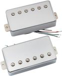 Artec VH59A Vintage Tone Alnico 5 Humbucker Pickups Neck Bridge Guitar Pickups Set for LP SG Style Electric Guitar, Chrome