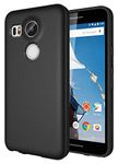 Diztronic Full Matte Slim-Fit Flexible TPU Case (Revision 2) for LG Nexus 5X (2015), Retail Packaging, Full Matte Black