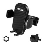 WEKANI Golf Cart Phone Holder for EZGO/Club Car/Yamaha, Phone Mount for iPhone,Google Pixel, Galaxy,Universal Phone Holder with 360° Rotatable Adjustable Fixed Fixture,Black