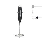 InstaCuppa Milk Frother for Coffee, Handheld Battery-Operated Froth Coffee Beater, Electric Portable Foam Maker for Cappuccino, Automatic Hand Stirrer with Stainless Steel Egg Whisker and Stand