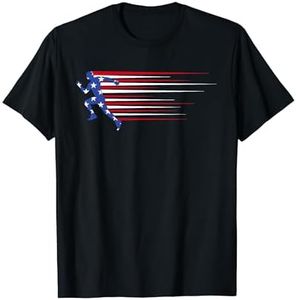 Best USA American Flag Track And Field Gift Team Men Women T-Shirt